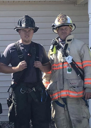 National Grid US son and father volunteer fire fighters Colby and Kevin Krough